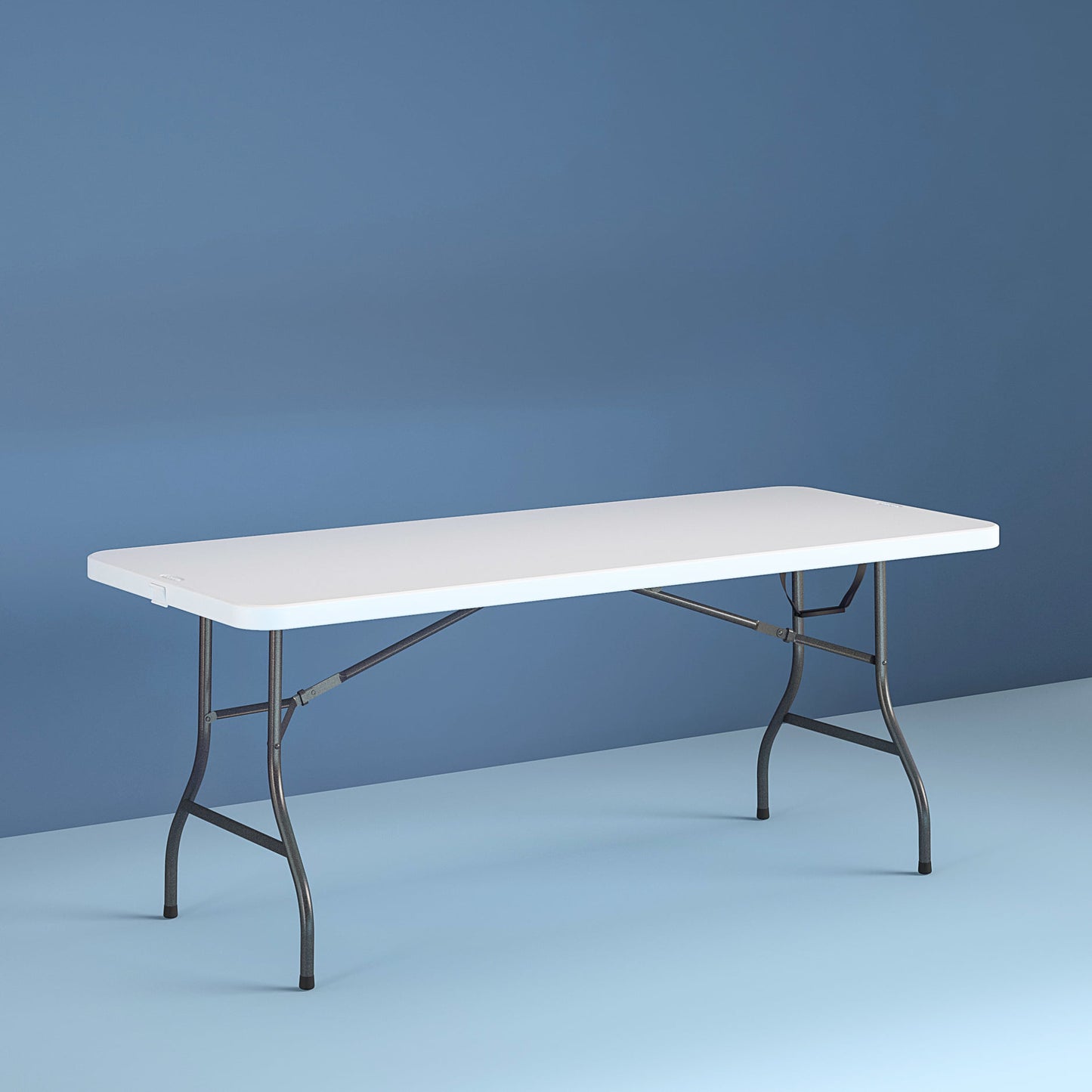 8' White Rectangular Table