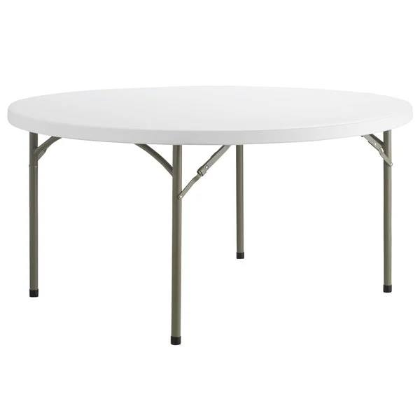 60" Round white table
